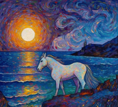 Horse and Starry Night Vibes