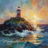 Thumbnail for Light House Getting Ready For The Sun To Set