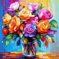 Thumbnail for Multi Colored Bouquet Of Roses