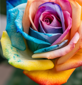 Dyed Multi Colored Roses Multi Colored Rose – Paint By Numbers