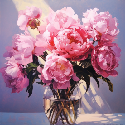 Pink Peony In Sunlight