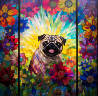 Thumbnail for Pretty Pug In Stained Glass