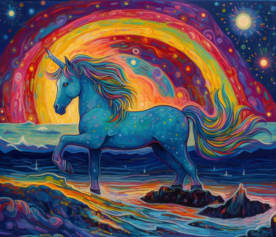 Rainbow Night Unicorn