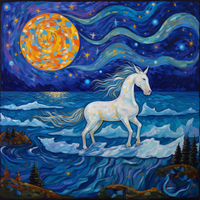 Thumbnail for White Horse Dancing Under A Full Moon