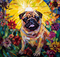 Thumbnail for You Are My Sunshine Pug Stained Glass