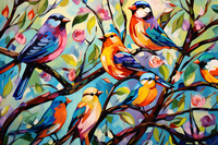 Thumbnail for Amazing Colors And Birds  Paint by Numbers Kit