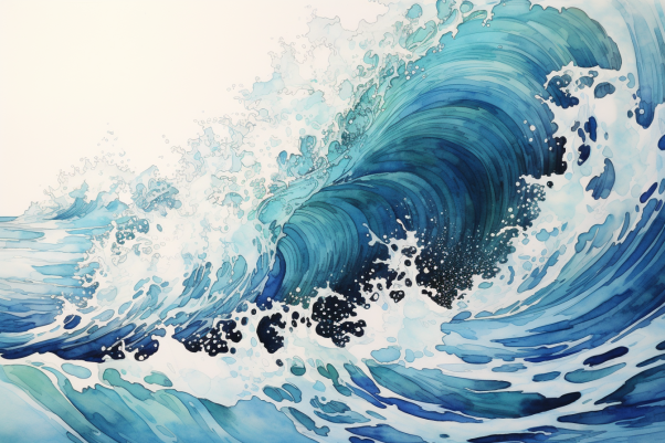 Beautiful Blue Sea Wave