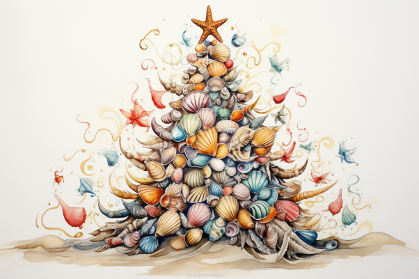 Seashell Inspired Christmas Tree