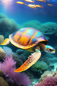 Thumbnail for Dreamy Sea Turtle Yellow Fish