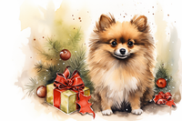 Thumbnail for Christmas Pomeranian And Gifts