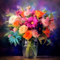 Thumbnail for Soft And Pretty Bouquet Of Flowers In A Vase