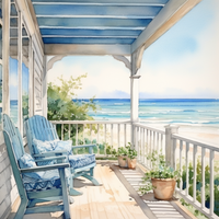 Thumbnail for Oceanview Porch  Paint by Numbers Kit