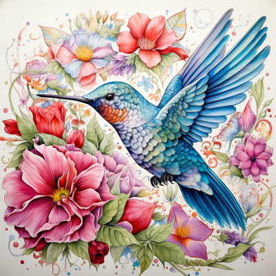 Featuring A Blue Hummingbird