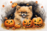 Thumbnail for Adorable Halloween Pomerianian