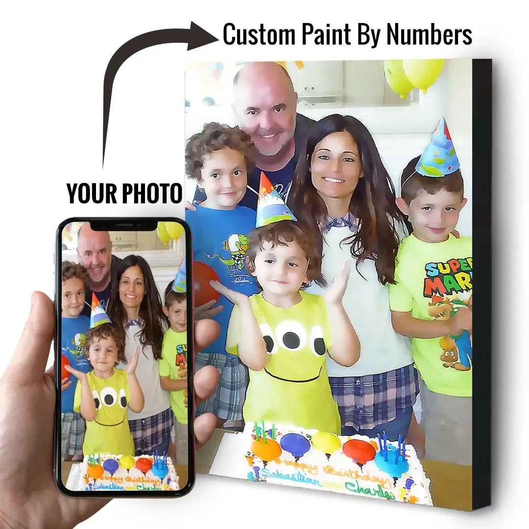 Custom Paint By Numbers Personalized Photo Unframed
