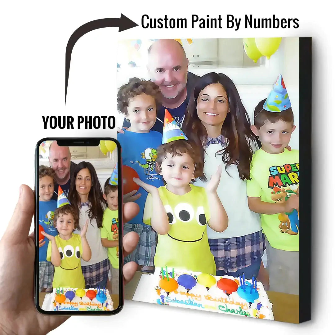 Custom Paint By Numbers Personalized Photo 16X20In - 40X50Cm