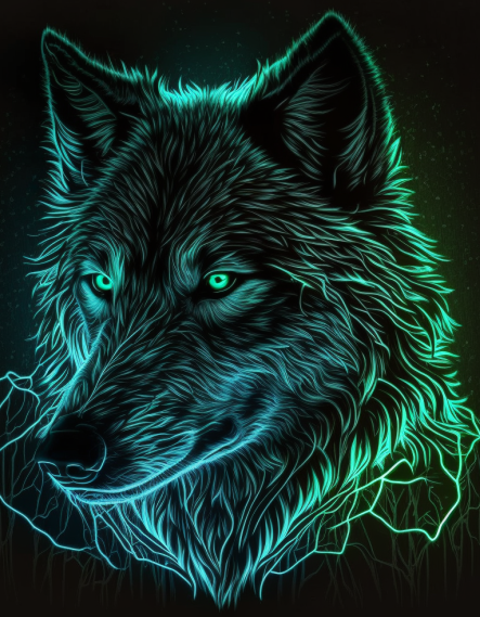 Glow in the Dark Wolf
