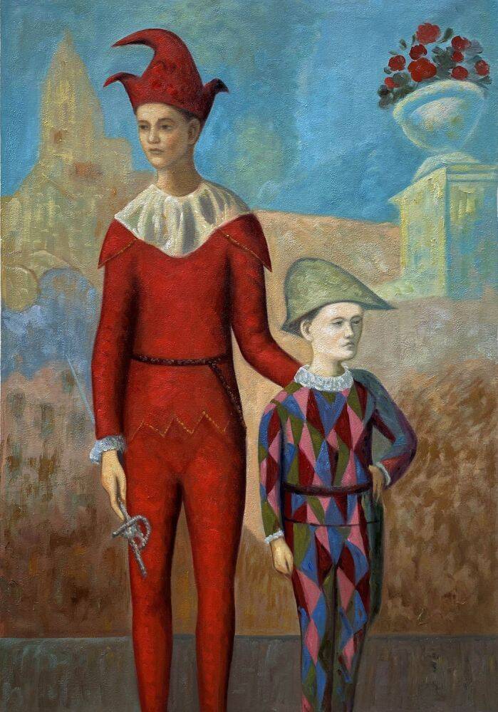 Acrobat and Young Harlequin Pablo Picasso