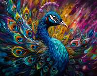 Thumbnail for Pretty, Colorful Peacock