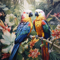 Thumbnail for Two Tropical Birds On A Branch