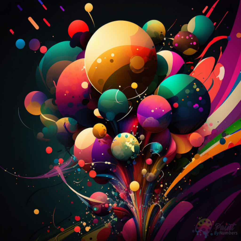 Abstract Celebration Art Paint By Numbers Kit