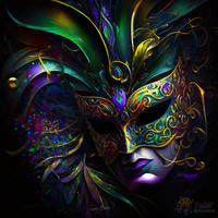 Thumbnail for Abstract Mardi Gras Mask Paint By Numbers Kit