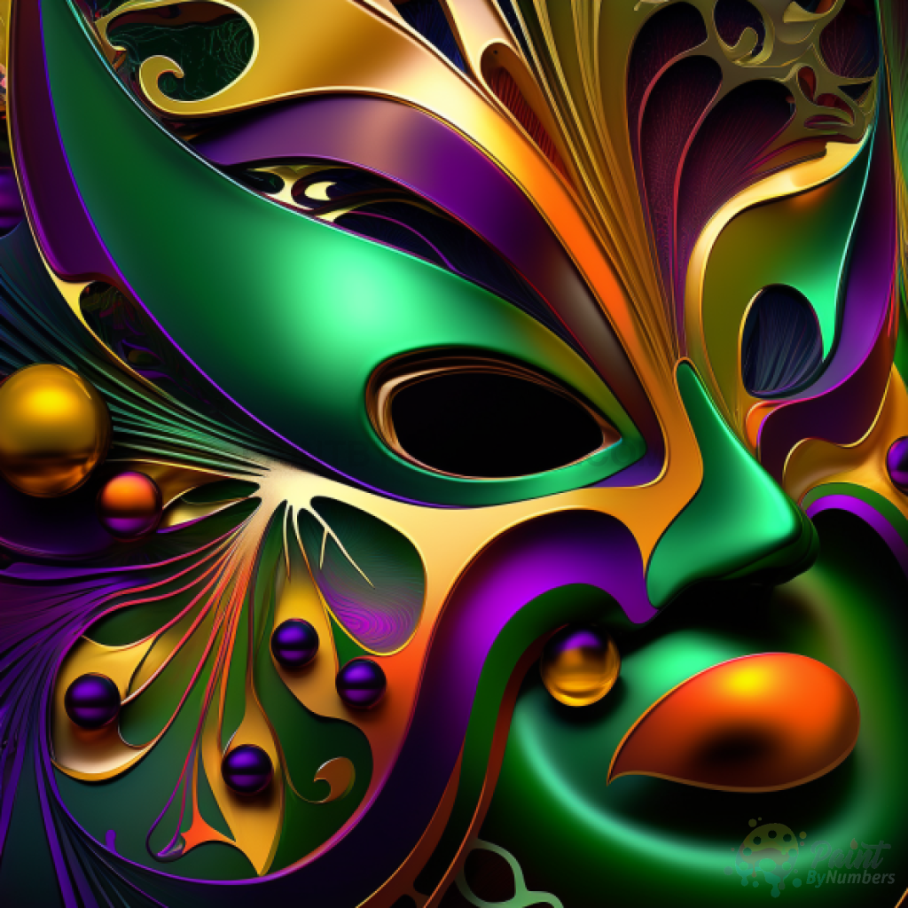Abstract Mardi Gras Paint By Numbers Kit