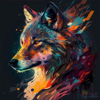 Thumbnail for Abstract Wolf Art Paint By Numbers Kit