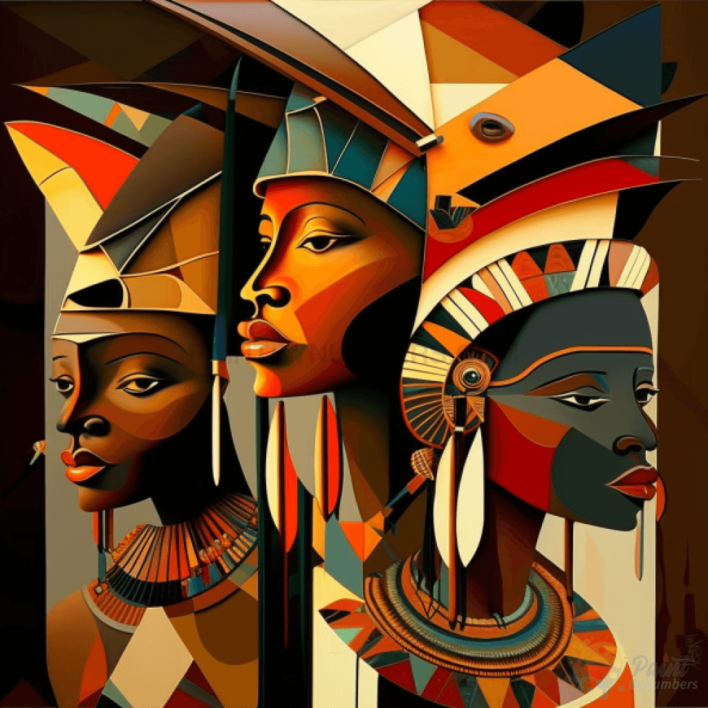 African Art Deco Paint By Numbers Kit