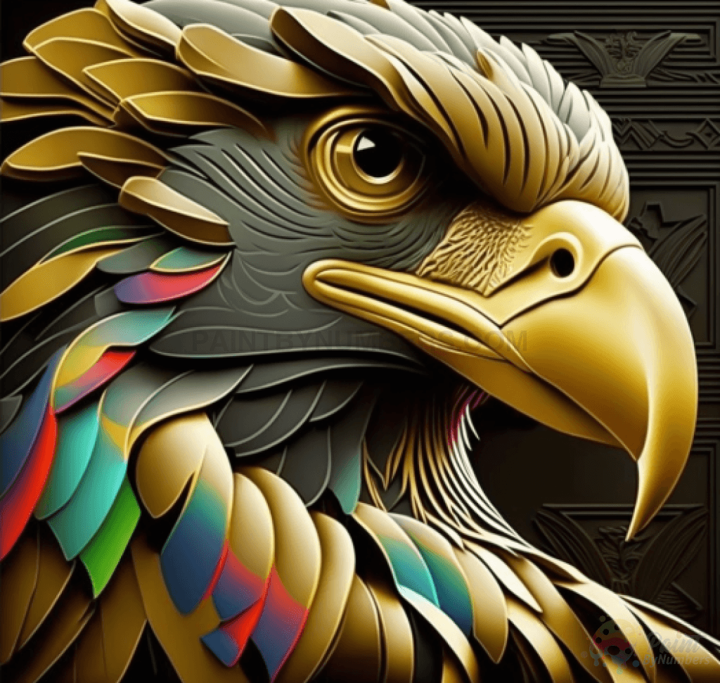 Art Deco Bald Eagle – Paint By Numbers