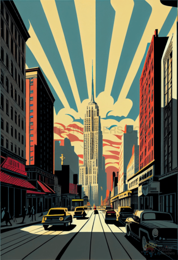 Art Deco New York City Paint By Numbers Kit