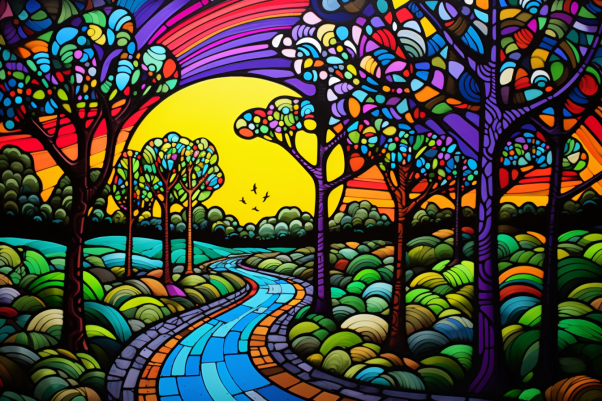 Fun Colorful Nature Path