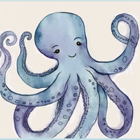 Thumbnail for Baby Blue Friendly Octopus