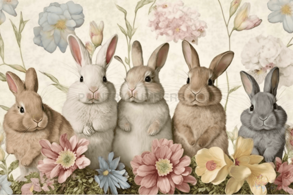 Bunny Party Painting By Numbers Kit