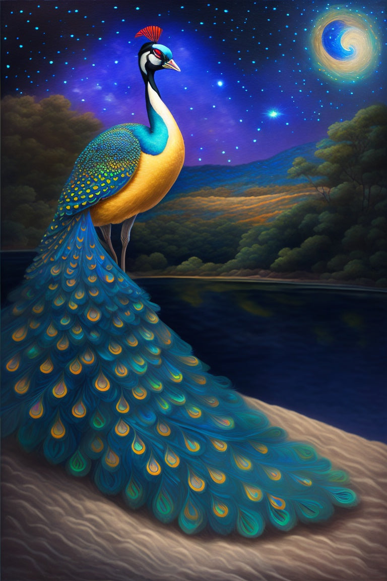 Dreamy Peacock Magical Night