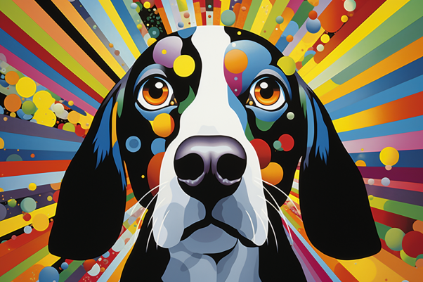 Bold Colorful Doggie  Paint by Numbers Kit