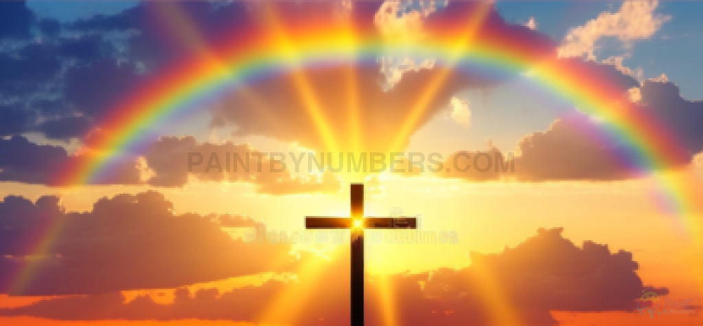 Cross Of Beautiful Promises Religious Paint By Numbers Kit