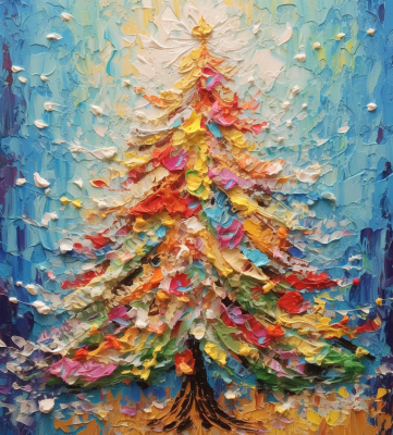 Christmas Tree Of Many Colors