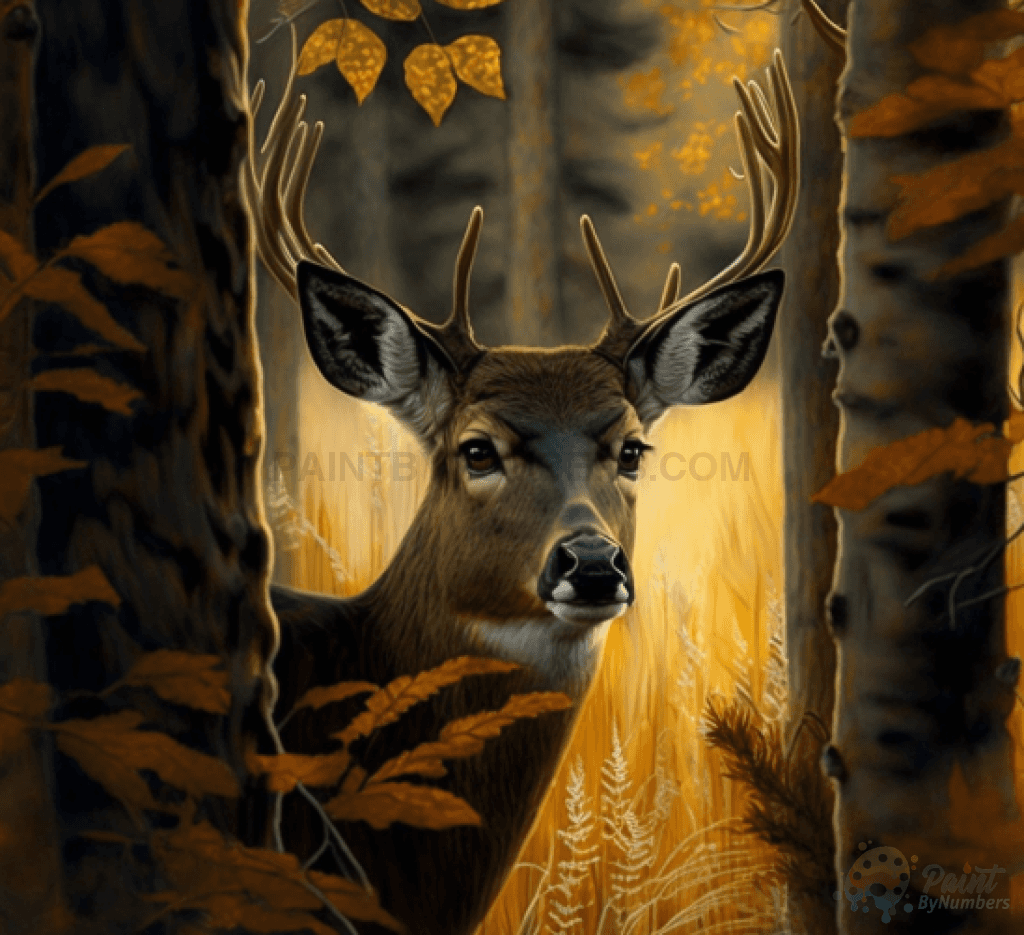 Deer Looking In Paint By Numbers Kit