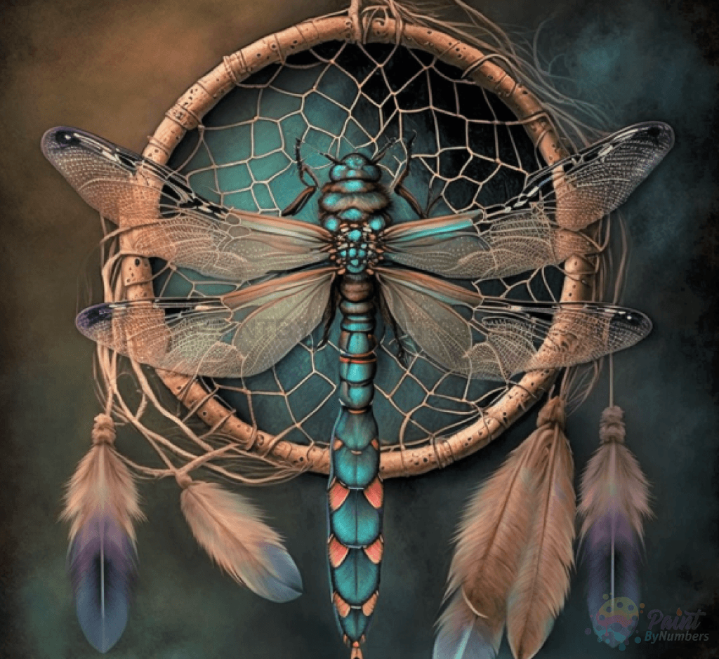Dragonfly Dream Catcher Paint By Numbers Kit For Adults