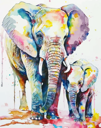 Thumbnail for Elephant Party Paint By Numbers Kit