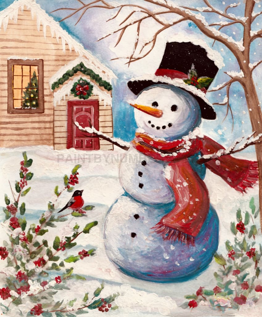 First Snowman Christmas Paint By Numbers Kit