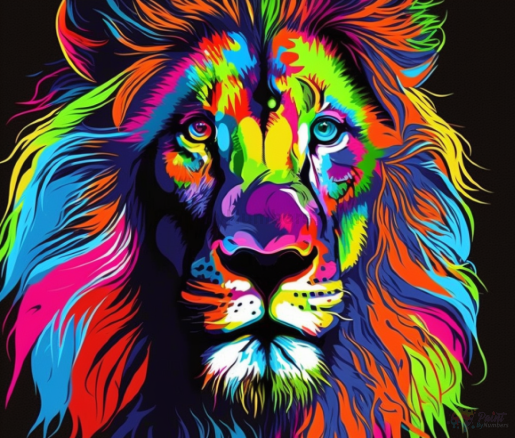 Free Lion Paint By Numbers Kit