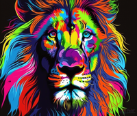 Thumbnail for Free Lion Paint By Numbers Kit