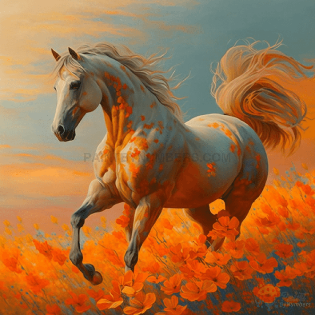 Freedom Horse In The Fields Paint By Numbers Kit