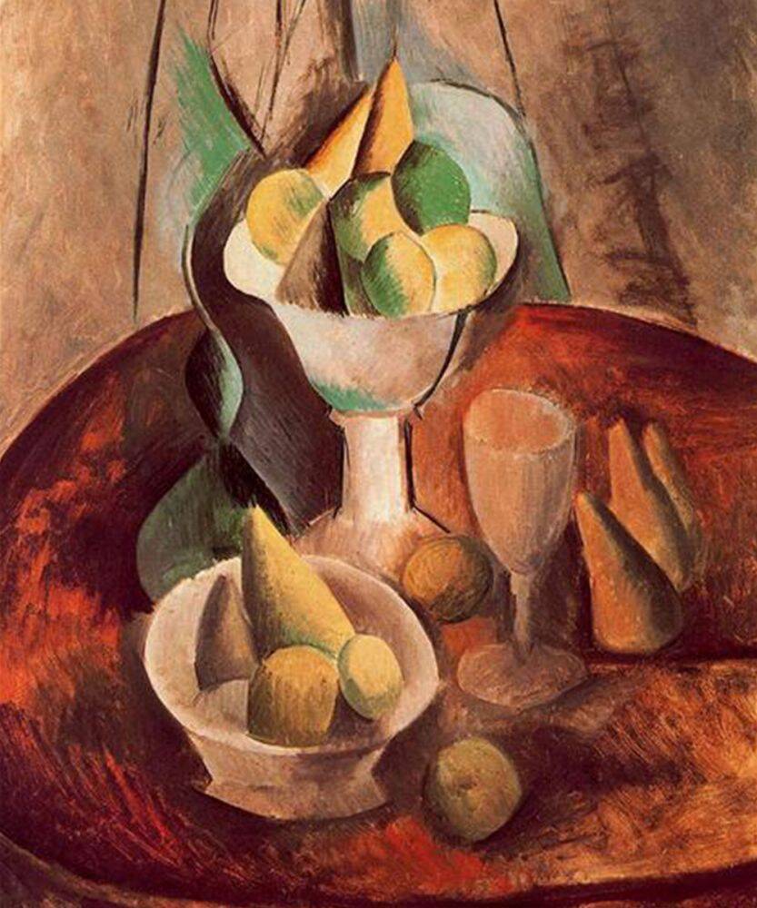 Fruit in a Vase Picasso Paint By Numbers