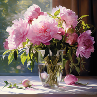Thumbnail for Genital Peonies In A Clear Vase