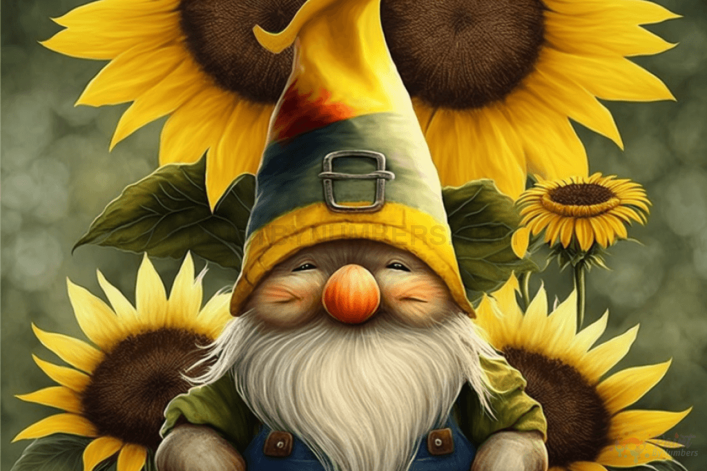 Gnome And Sunflowers Paint By Numbers Kit
