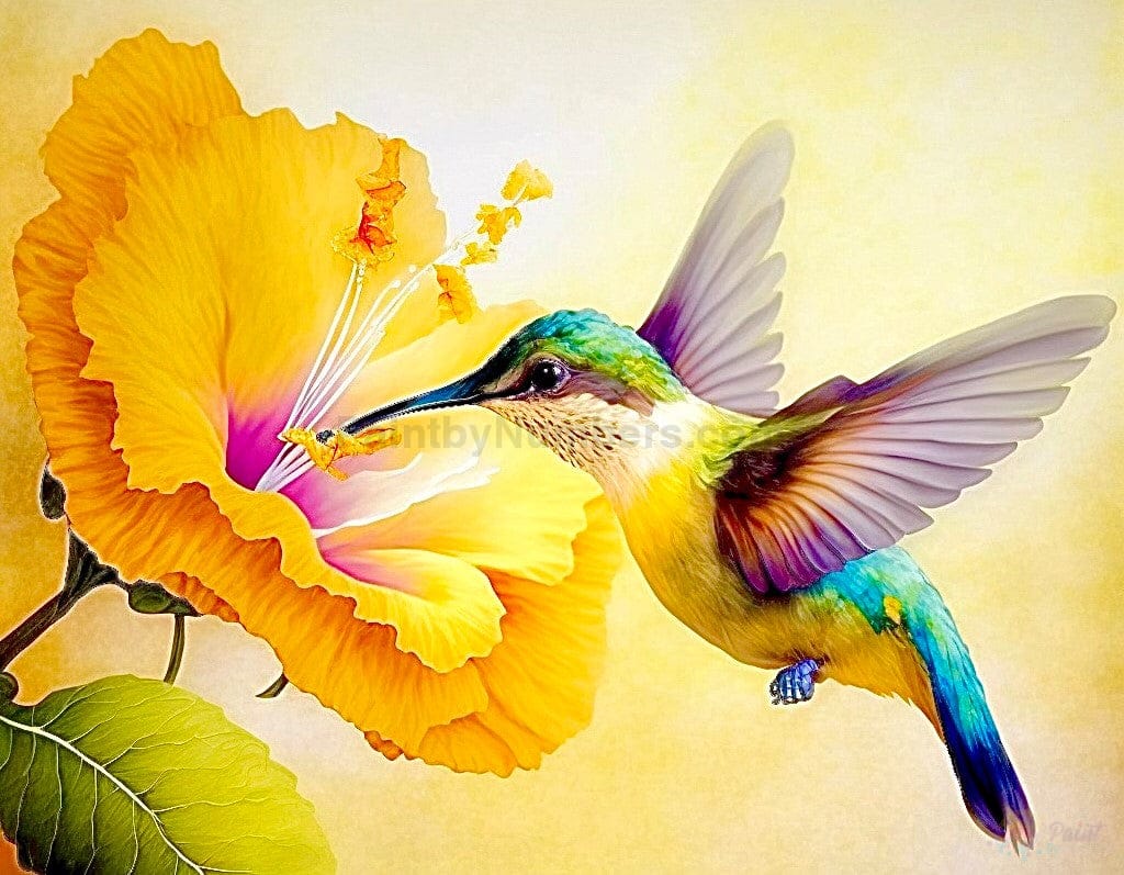 Hummingbird & Flower Paint By Numbers Kit