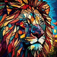 Thumbnail for Lion in Stained Glass